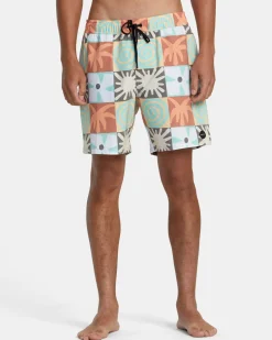 RVCA 16"-17" Outseam>ATLAS ELASTIC WAIST 17" BOARDSHORTS