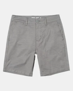 BOY RVCA Shorts>BOYS BACK IN HYBRID 19" SHORTS