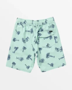 BOY RVCA Boardshorts>BOYS POMMIER PALMS BOARDSHORTS