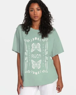 Women RVCA Tees / Tanks>BUTTERFLY BAGGIE TEE