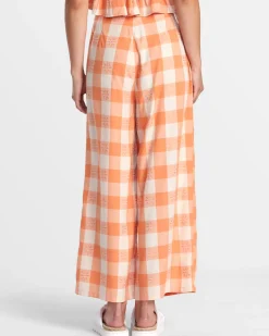 Women RVCA Pants>CALLUM PRINTED WIDE LEG PANTS