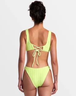 Women RVCA Bikini Bottoms|Bikini Bottoms>CHEVY GROOVES HIGH LEG FRENCH BIKINI BOTTOMS