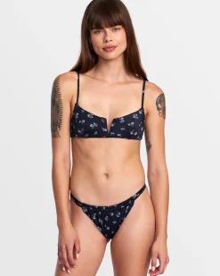 Women RVCA Bikini Tops|Bikini Tops>CONTEMPO V-WIRE BRALETTE BIKINI TOP
