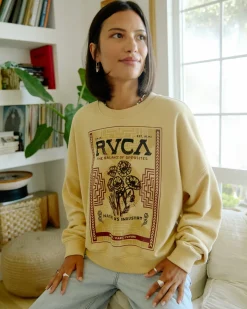Women RVCA Hoodies / Fleece>COURT CREWNECK SWEATSHIRT