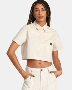 Women RVCA Tops>DAYSHIFT SHORT SLEEVE SHIRT