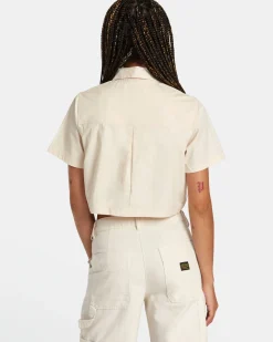 Women RVCA Tops>DAYSHIFT SHORT SLEEVE SHIRT