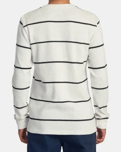 RVCA Tees / Tanks>DAYSHIFT THERMAL STRIPE LONG SLEEVE