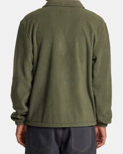 RVCA Jackets>DOWNTOWN FLEECE COACHES JACKET