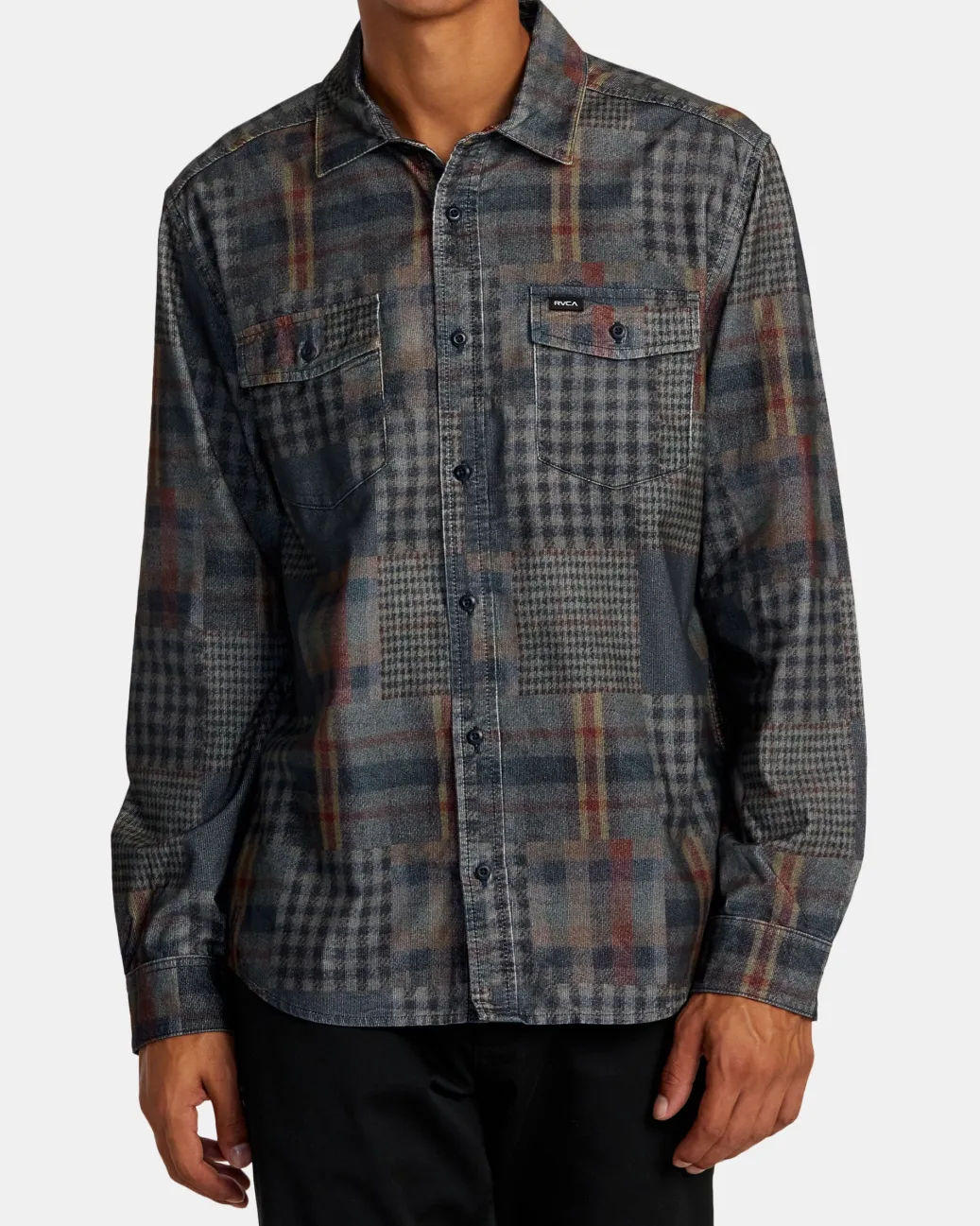 RVCA Shirts / Flannels>FREEMAN CORD PRINT LONG SLEEVE SHIRT