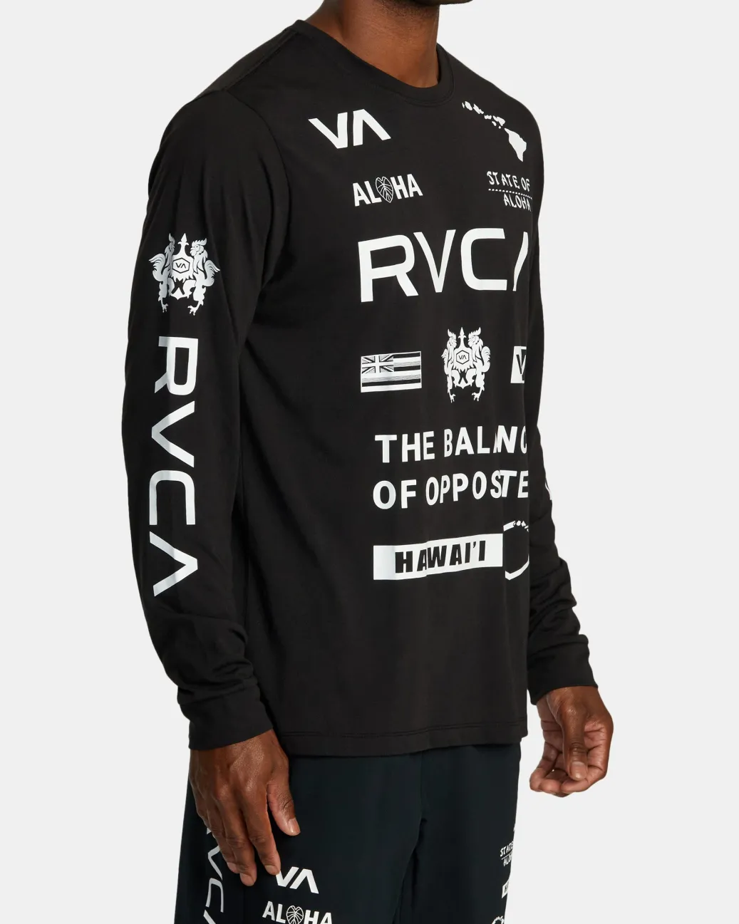 RVCA Workout Shirts|Tees / Tanks>HAWAII ALL BRAND SPORT TECH LONG SLEEVE TEE