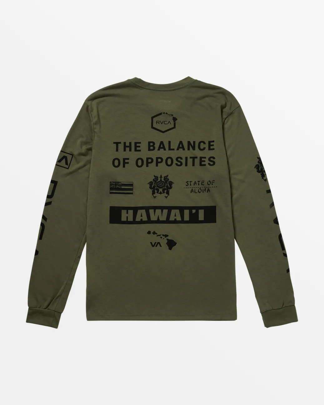 RVCA Workout Shirts|Tees / Tanks>HAWAII ALL BRAND SPORT TECH LONG SLEEVE TEE