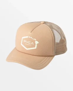 Women RVCA Hats>HAWAII HEX FOAM TRUCKER HAT