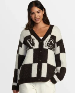 Women RVCA Sweaters>HERE WE ARE CARDIGAN SWEATER