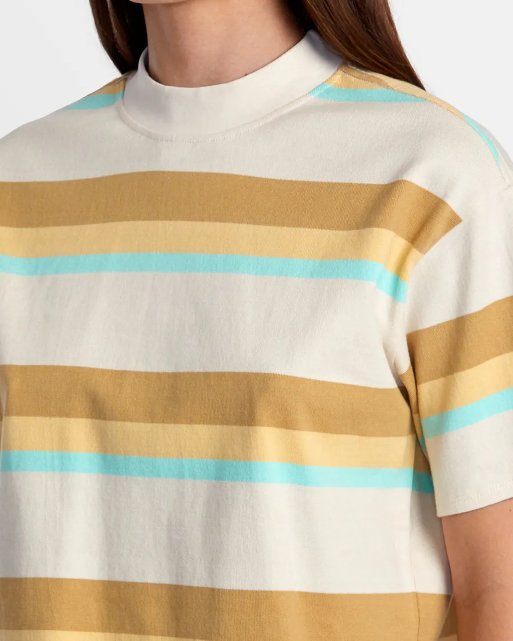 Women RVCA Tees / Tanks>KINNEY MOCK NECK TEE