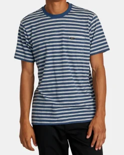 RVCA Tees / Tanks>MAGNOLIA CREW SHORT SLEEVE KNIT