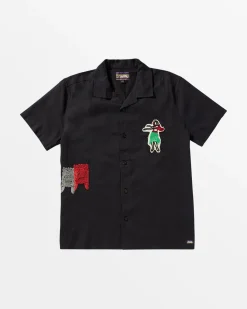 RVCA Shirts / Flannels>OBLOW FLORAL SHORT SLEEVE WOVEN SHIRT