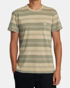 RVCA Tees / Tanks>PTC STRIPE SHORT SLEEVE KNIT