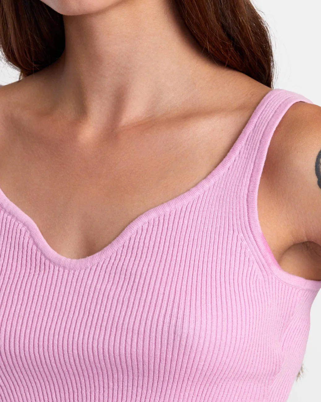 Women RVCA Tops>SELECTS ROUNDABOUT SWEATER TANK V-NECK SWEATER