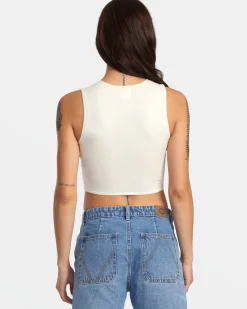 Women RVCA Tops>SELECTS SHIVER SWEATER TANK CREW NECK SWEATER