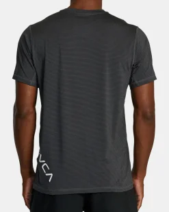 RVCA Workout Shirts|Tees / Tanks>SPORT VENT STRIPE TECHNICAL SHORT SLEEVE TOP