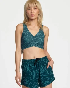 Women RVCA Compression Clothing|Athletic Shorts>VA ESSENTIAL YOGGER 12" SPORT SHORTS